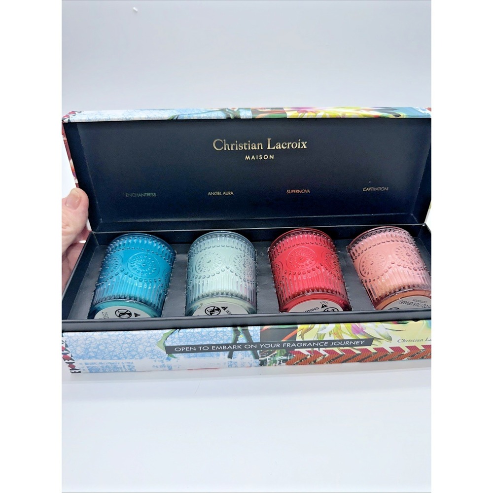 'Christian Lacroix Maison' Set of 4 Luxury Soy Blend Candles/Gift Set 2.5oz Each - Picture 5 of 10